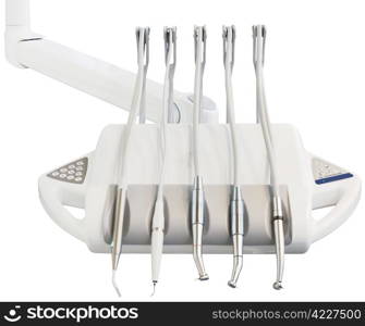 Dental Drilling Hand Pieces Isolated with Clipping Path