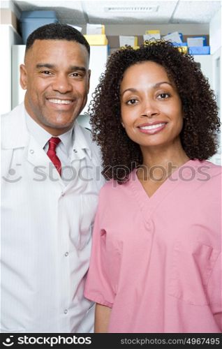 Dentist and dental nurse