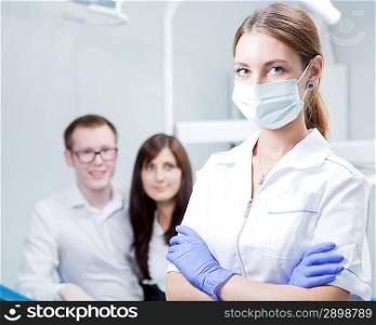 Dentist and young couple