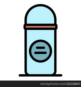 Deodorant roll icon. Outline deodorant roll vector icon color flat isolated. Deodorant roll icon color outline vector