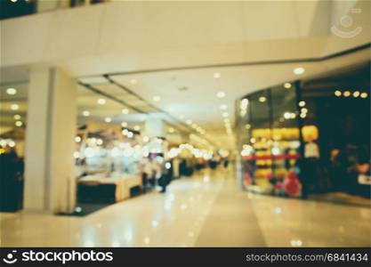 Department store or shopping mall blur background with bokeh