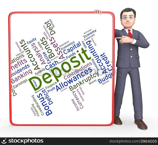 Deposit Word Indicating Part Payments And Words