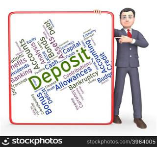 Deposit Word Indicating Part Payments And Words