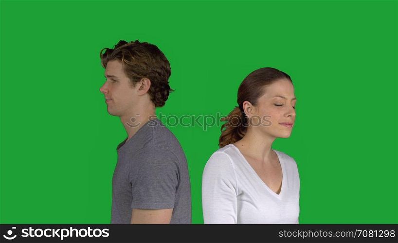 Depressed people looking at camera (Green Key)