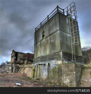 Derelict factory, Kidderminster, England.