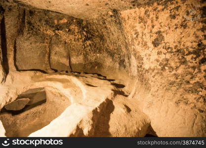 Derinkuyu cave city in Cappadocia Turkey