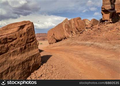 desert 4wd trail in the Moab area, Utah (Chicken Corner Road)