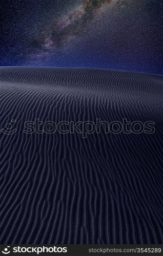 Desert dunes sand in milky way stars night sky photo mount