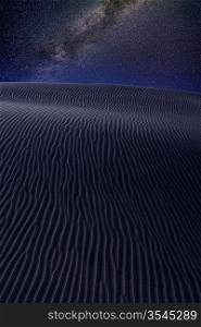 Desert dunes sand in milky way stars night sky photo mount