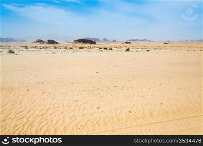 desert landscape of Wadi Rum, Jordan