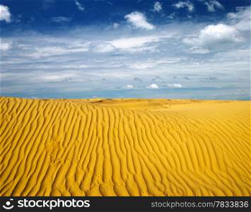 Desert landscape with sky