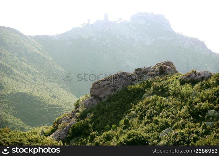 Desert of Las Palmas mountains in Spain