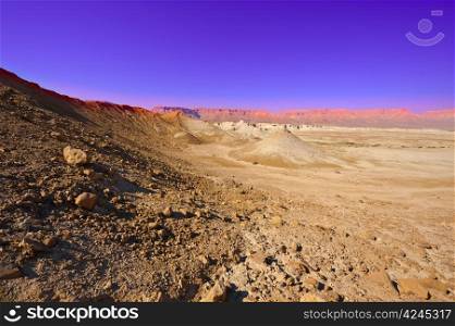 Desert on the West Bank, Sunset
