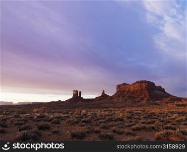 Desert Rocks and sunrise