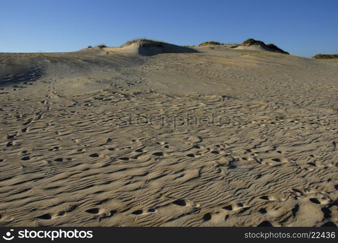 desert sahara sand and the blue sky