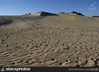 desert sahara sand and the blue sky