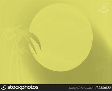 Desert sand storm with palm trees illustration, noisy background