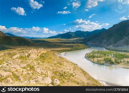 desert valley of the Altai Mountains