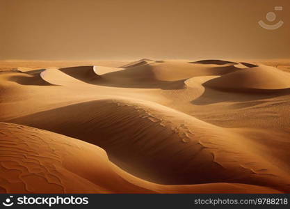 Desert with dry sand, global warming concept, natural background. Desert with dry soil