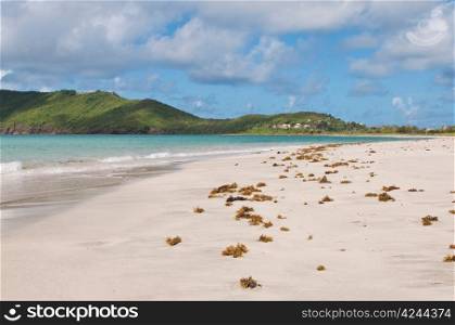 deserted sandy beach at Vieux Fort, Saint Lucia