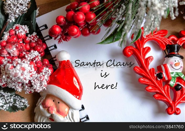 Design a Christmas greeting card with Christmas Decorations
