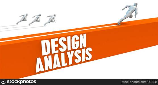 Design Analysis Express Lane with Business People Running. Design Analysis
