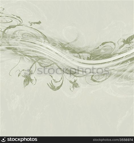Design Background With Floral Beauty Ornate