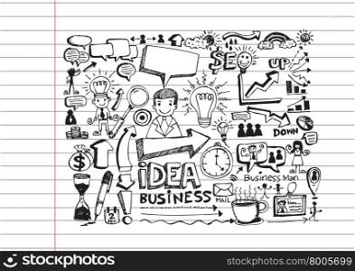design illustration concept icons set for business working