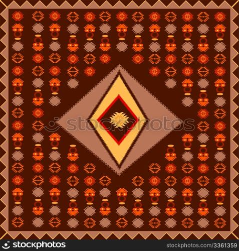 Design illustration for an african carpet