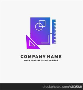 Design, layout, page, sketch, sketching Purple Business Logo Template. Place for Tagline.. Vector EPS10 Abstract Template background