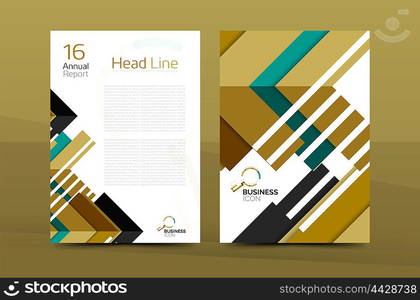 Design of annual report cover brochure, flyer template layout, leaflet abstract background, A4 size page