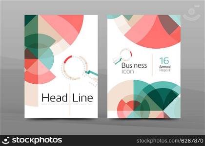 Design of annual report cover brochure, flyer template layout, leaflet abstract background, A4 size page