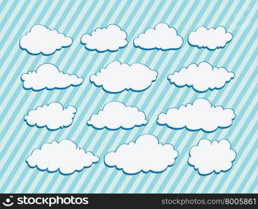 design of clouds illustration