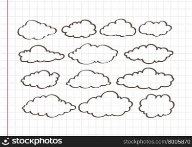 design of clouds illustration