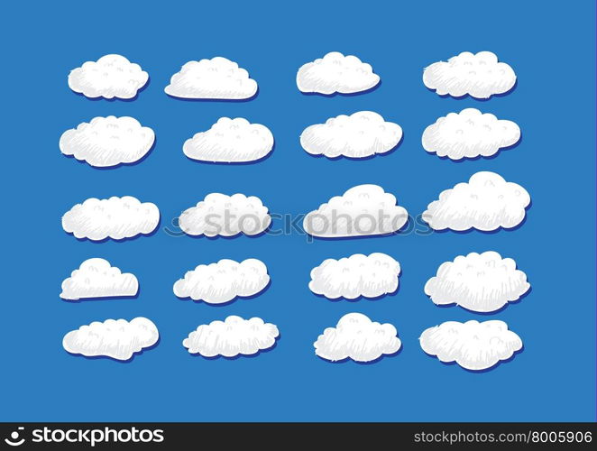 design of clouds illustration