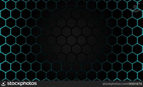 Design of future surface with hexagon technology abstract background