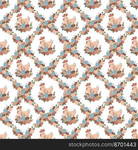 design of seamless background with hens and eggs in pastel colors for Easter celebration. Seamless pattern for Easter holiday