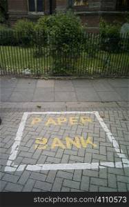 Designated area for a paperbank