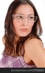 Designer glasses - portrait of trendy woman fashion
