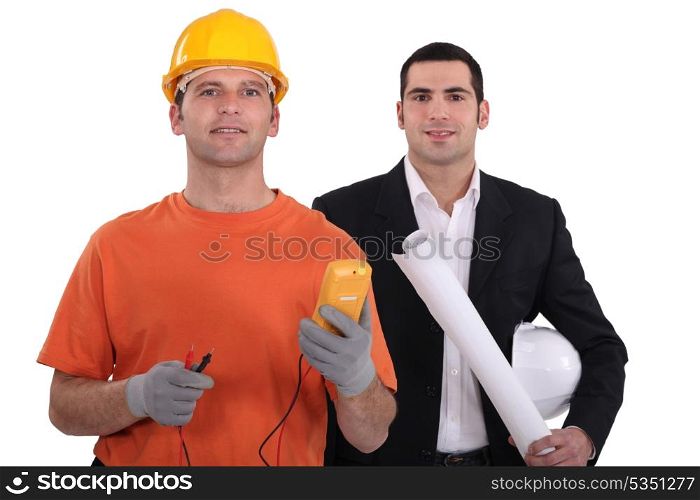 Designer with electrician