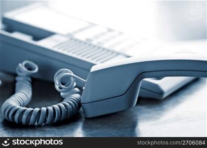 Desk telephone off hook