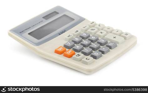 Desktop calculator isolated on white