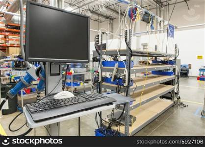 Desktop computer in manufacturing industry