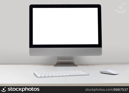 Desktop computer isolated on a white background. Desktop PC.. Desktop computer on a white