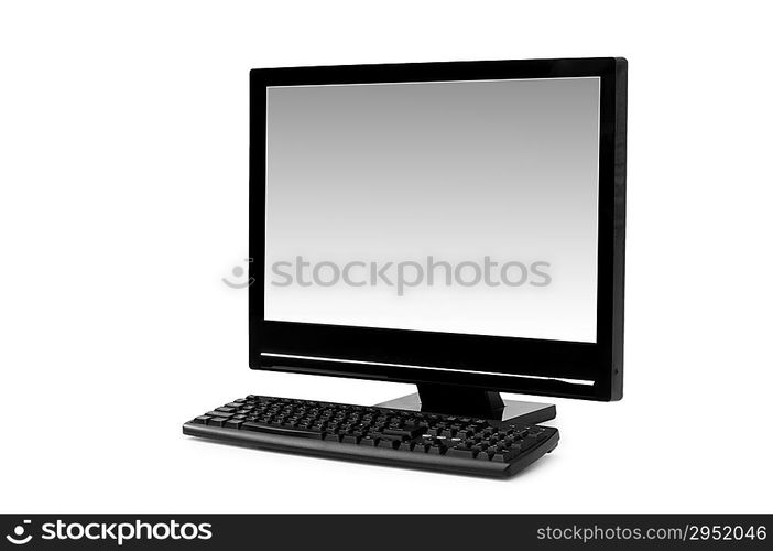 Desktop computer isolated on the white background