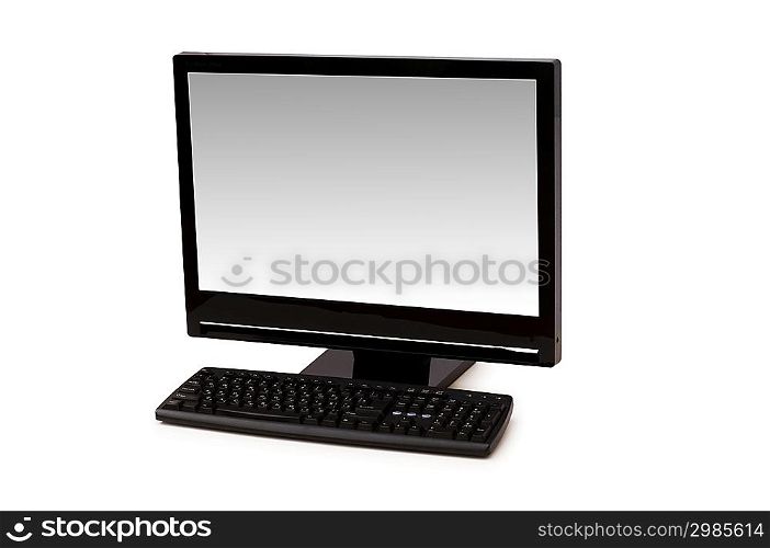 Desktop computer isolated on the white background