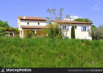 detached house style Cevenole in the French department of Gard. detached house style Cevenole