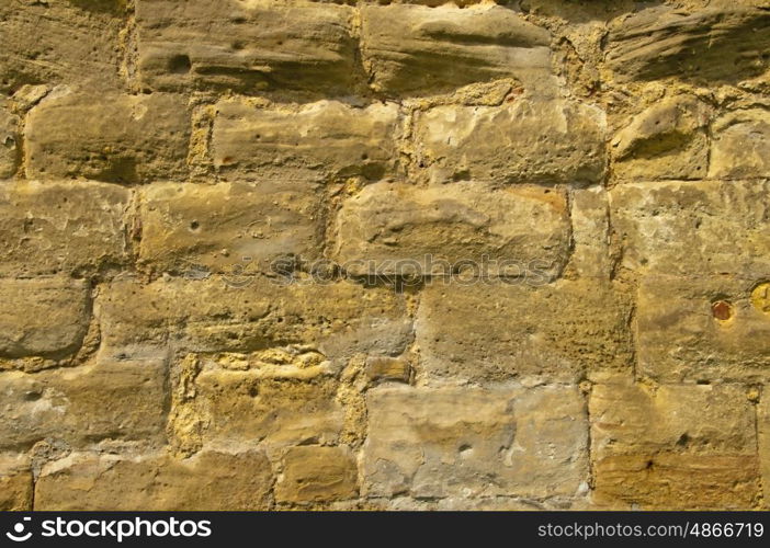 Detail einer alten Burgmauer aus dem 11.Jahrhundert. alte Mauer