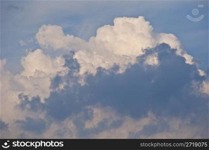 detail of a beautiful cloudscape at the late afternoon