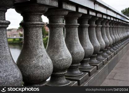 Detail of a bridge in Glasgow: columns with a limited deep of field